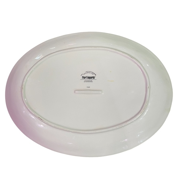 Pier One Imports Large Hand Painted Ceramic Watermelon Platter - Picture 2 of 4